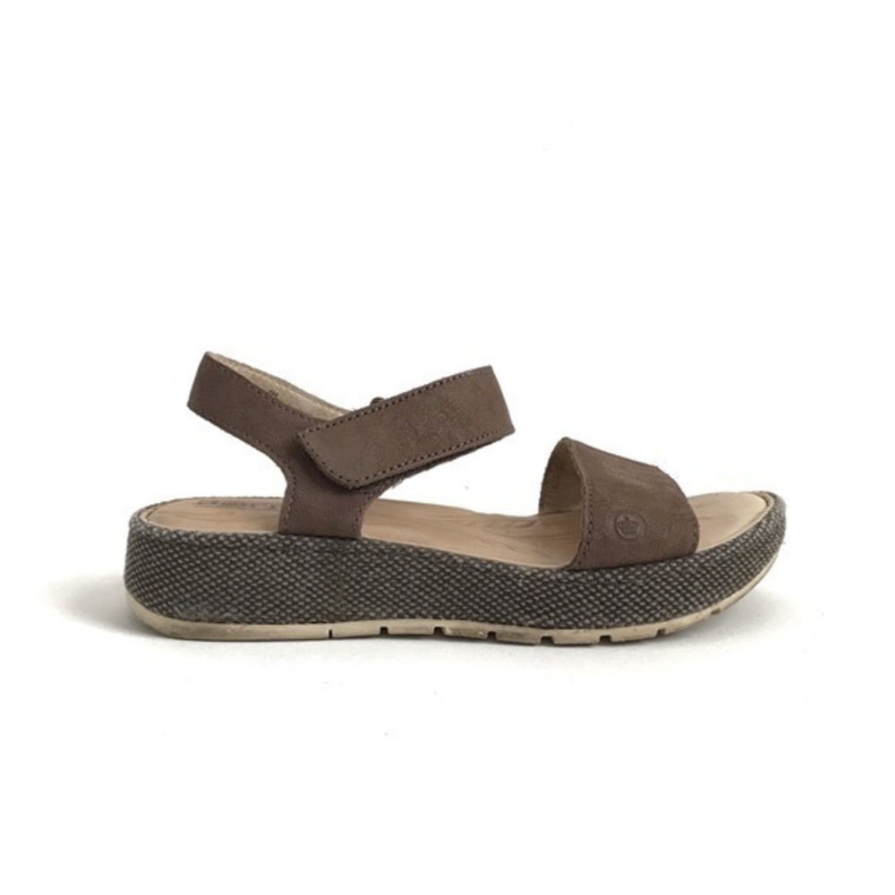Born Tan Leather Lucee Platform Sandals Size 6
